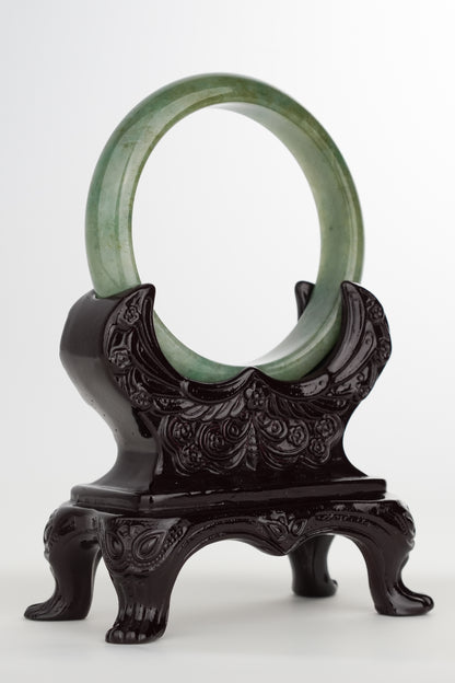 #0217 Olive Green Jade Bangle Size 58.7