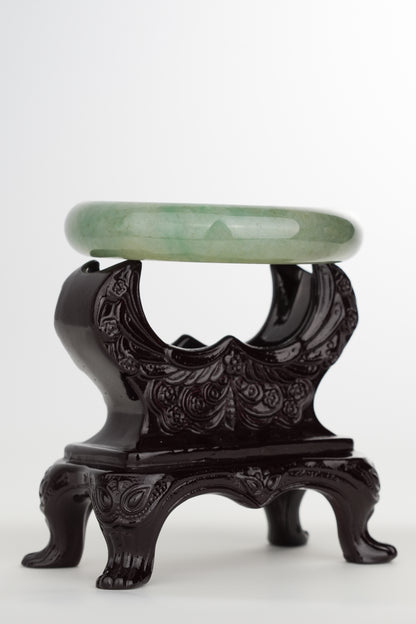 #0217 Olive Green Jade Bangle Size 58.7