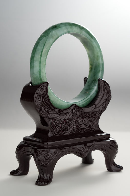 #0294 Rich Green Jade Bangle Size 54.5