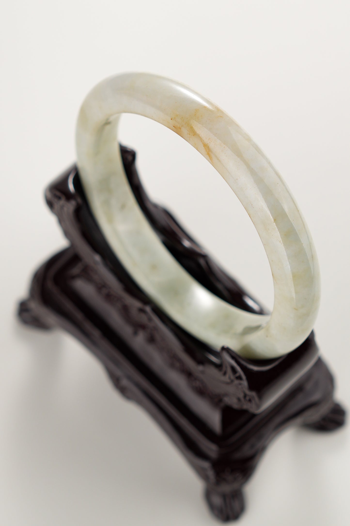 #0283 Light Green Yellow Jade Bangle Size 59.7