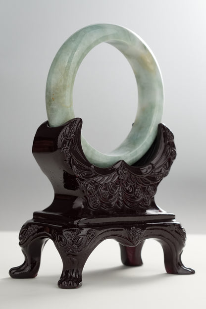 #0273 Bluish Green Jade Bangle Size 55