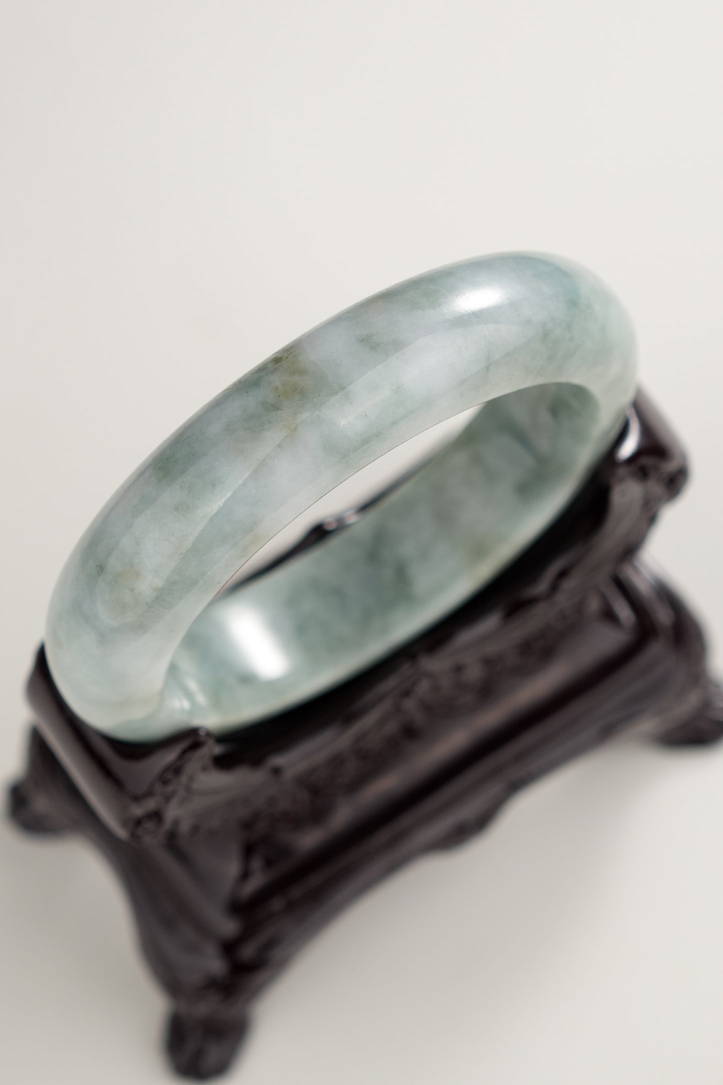 #0273 Bluish Green Jade Bangle Size 55