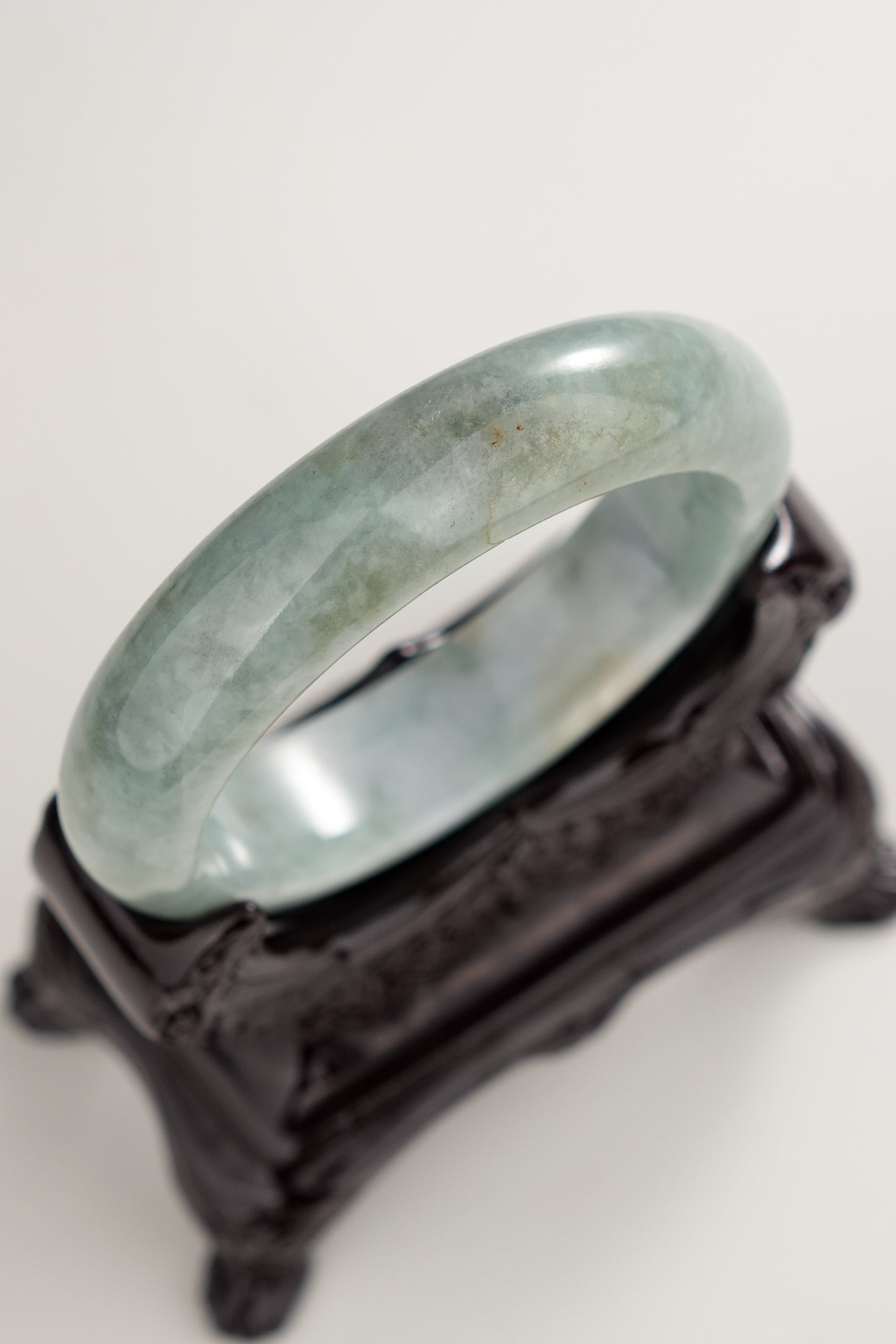 #0273 Bluish Green Jade Bangle Size 55