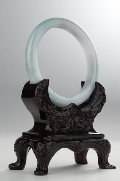 #0333 Bluish Green Jade Bangle Size 62.1