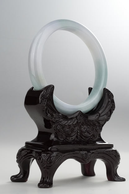 #0333 Bluish Green Jade Bangle Size 62.1