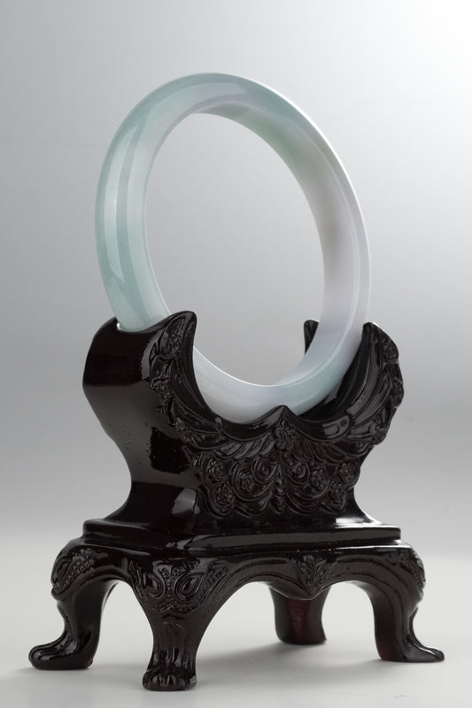 #0333 Bluish Green Jade Bangle Size 62.1