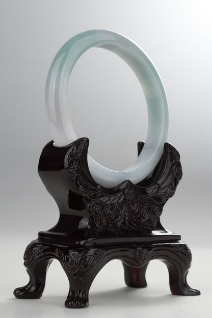#0333 Bluish Green Jade Bangle Size 62.1