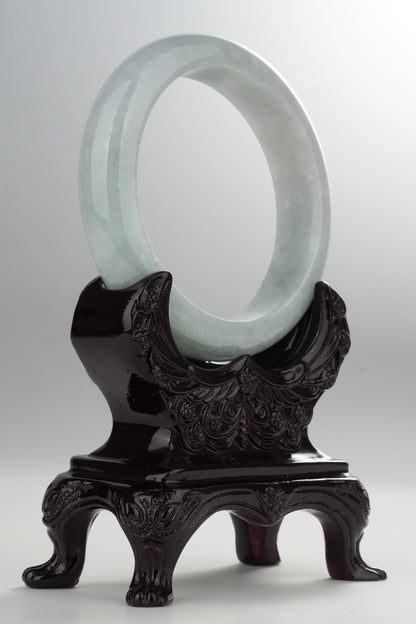 #0330 Light Lotus Green Jade Bangle Size 61.6