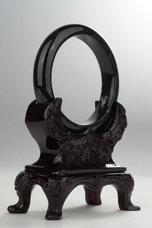 #0323 Black Jade Bangle Size 58.5