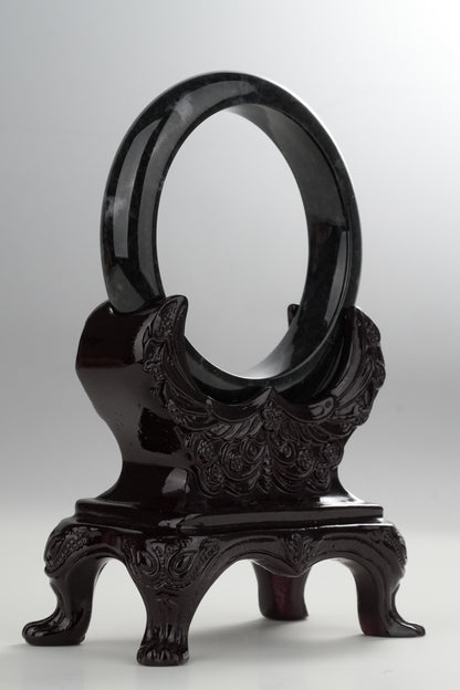 #0323 Black Jade Bangle Size 58.5