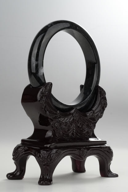 #0323 Black Jade Bangle Size 58.5