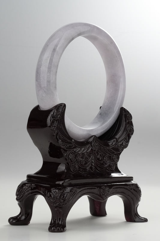 #0319 Lavender Ink Jade Bangle Size 58.7