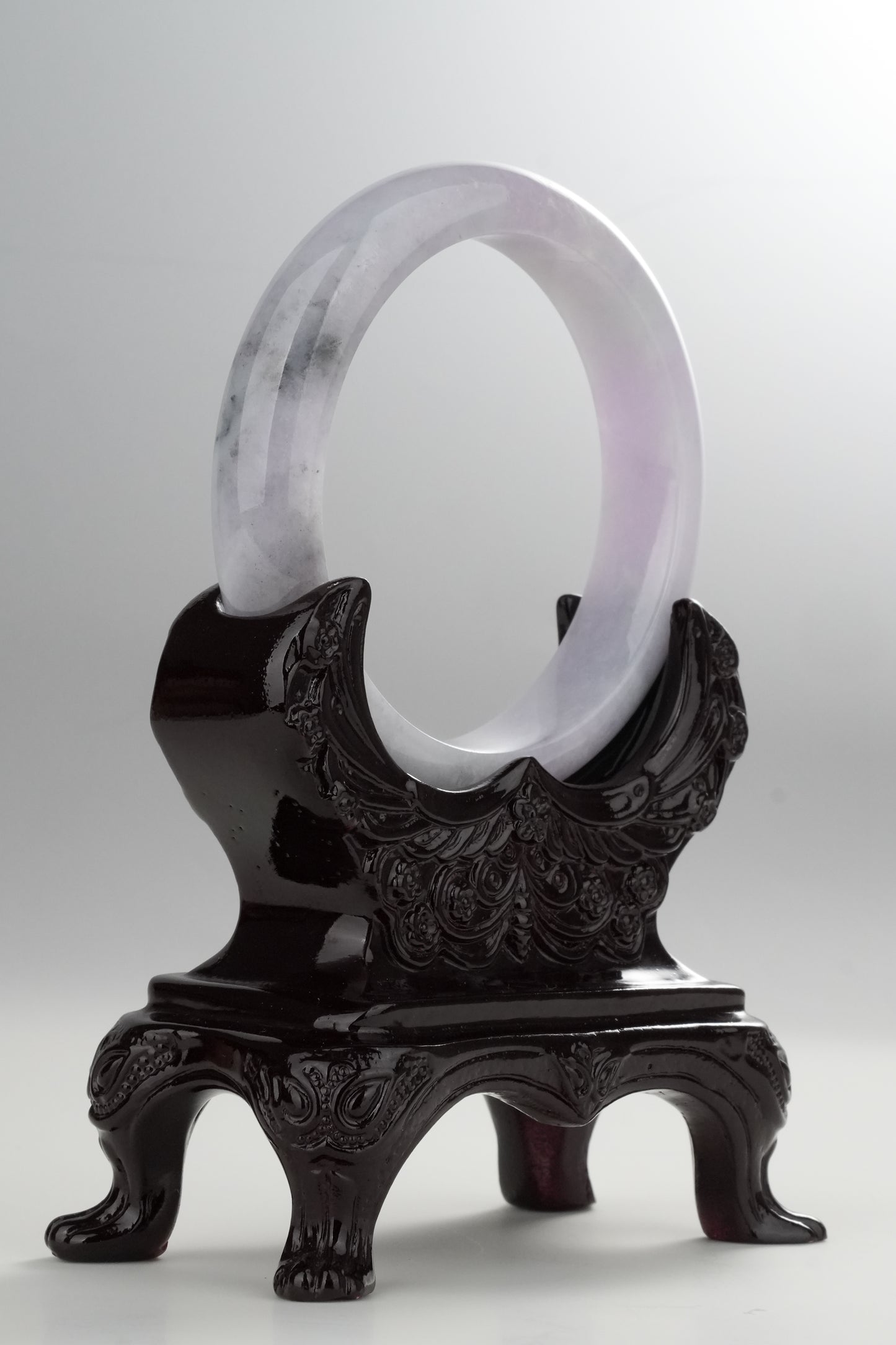 #0313 Lavender Ink Jade Bangle Size 57.3