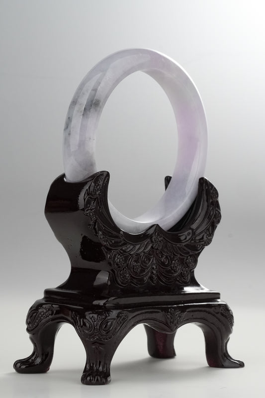 #0313 Lavender Ink Jade Bangle Size 57.3