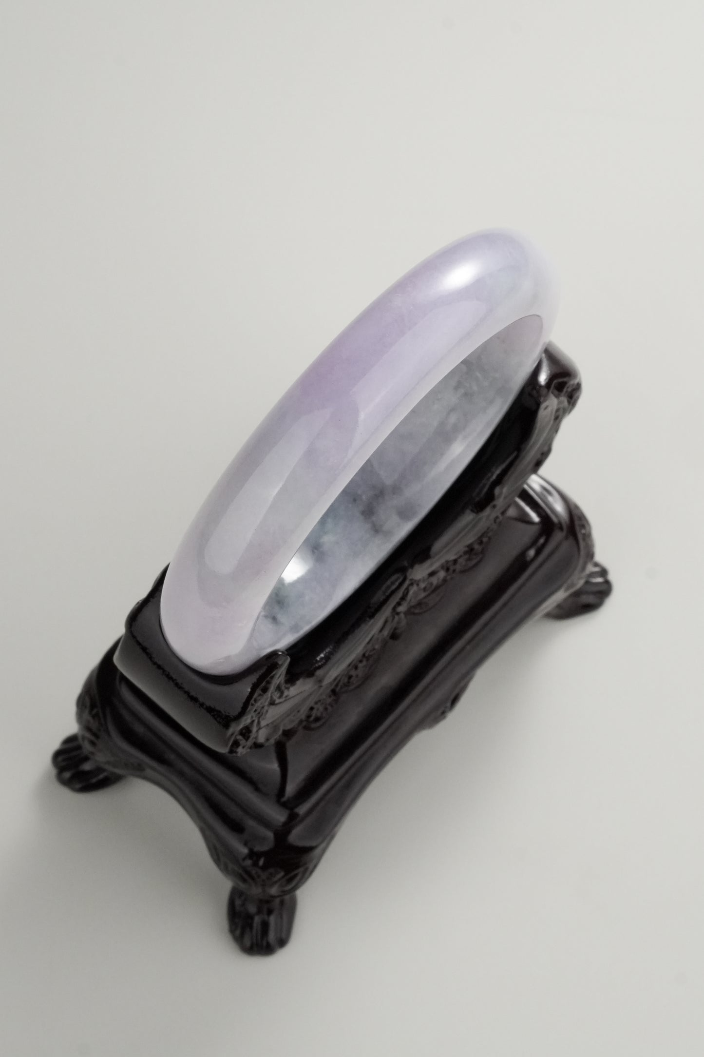 #0313 Lavender Ink Jade Bangle Size 57.3