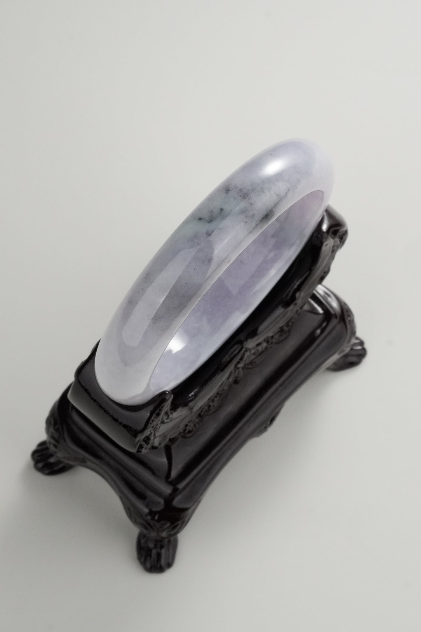 #0313 Lavender Ink Jade Bangle Size 57.3