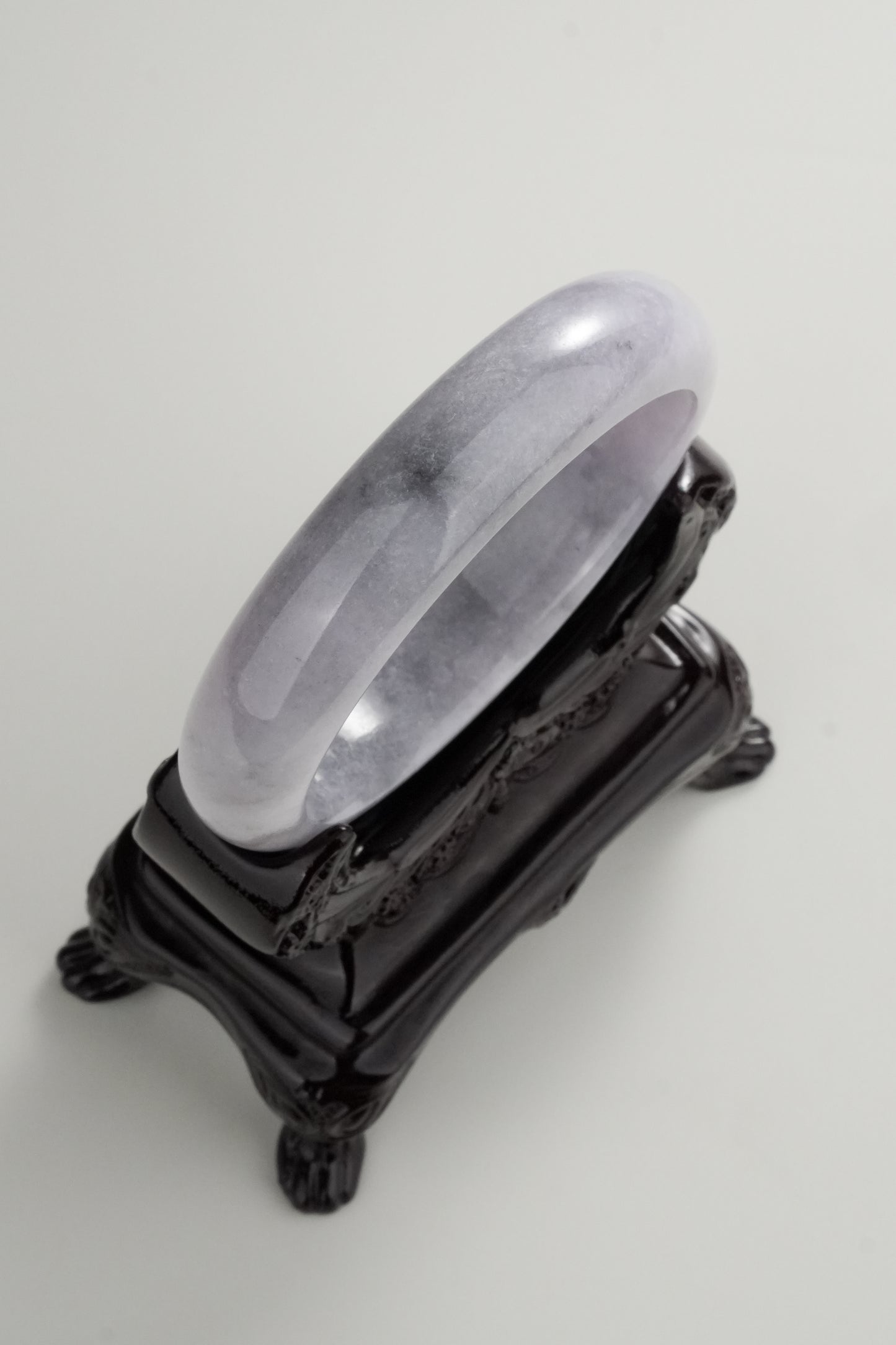 #0319 Lavender Ink Jade Bangle Size 58.7