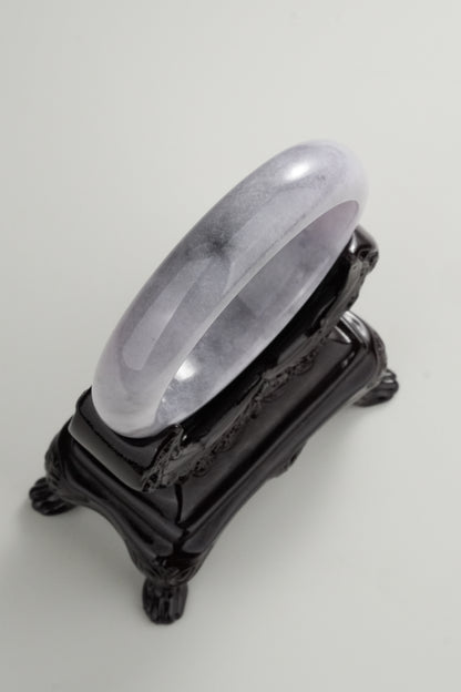 #0319 Lavender Ink Jade Bangle Size 58.7