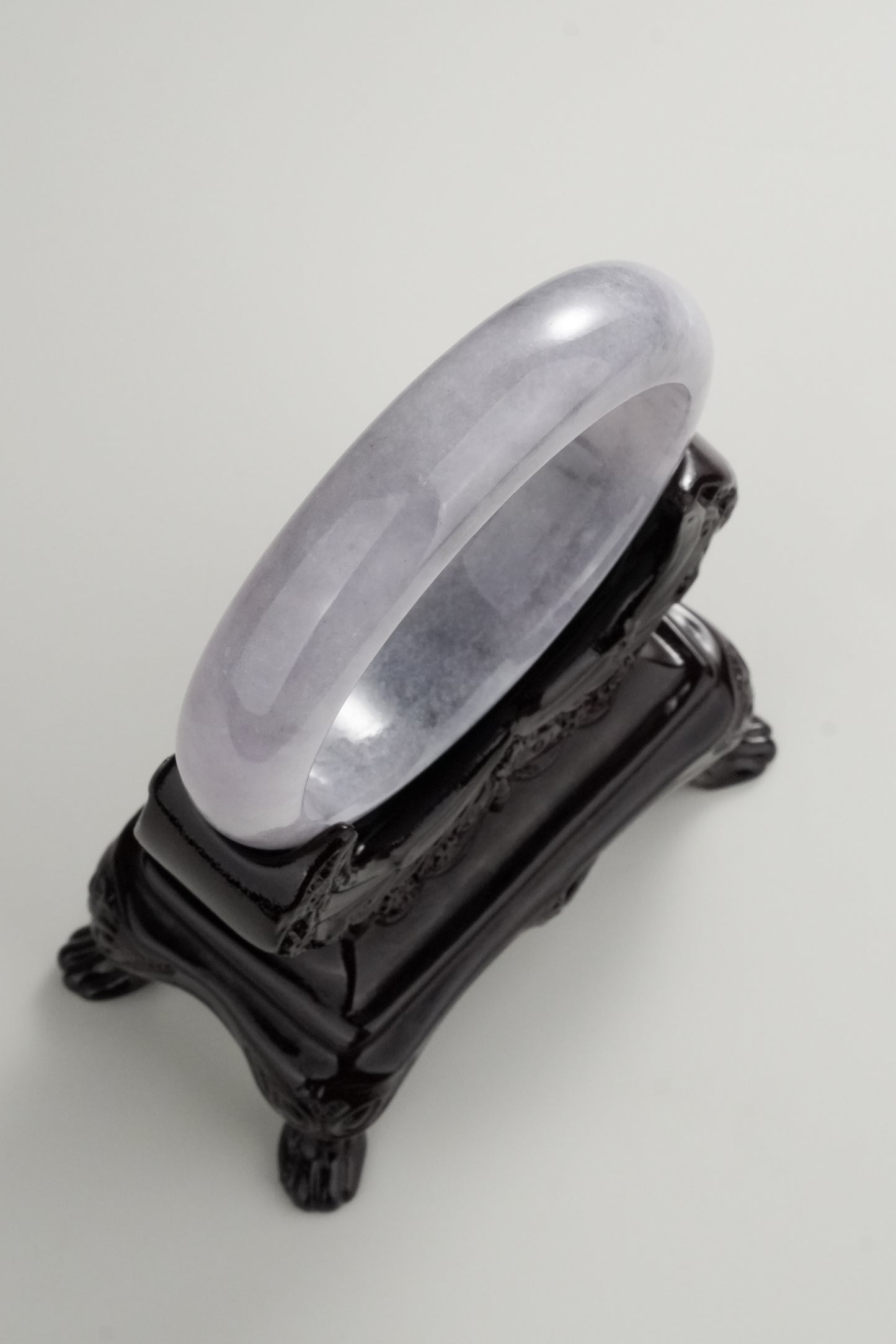 #0319 Lavender Ink Jade Bangle Size 58.7