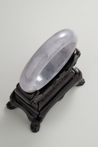 #0319 Lavender Ink Jade Bangle Size 58.7