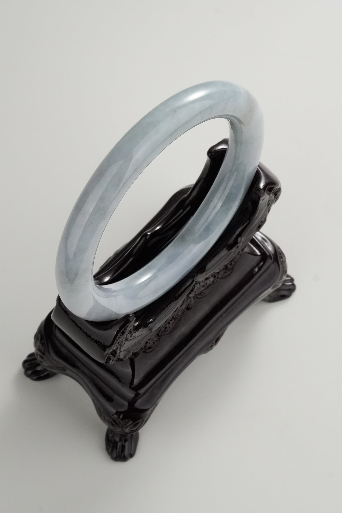 #0321 Bluish Lavender Jade Bangle Size 58.3 (fits up to 60)