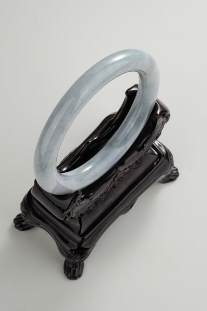 #0321 Bluish Lavender Jade Bangle Size 58.3 (fits up to 60)