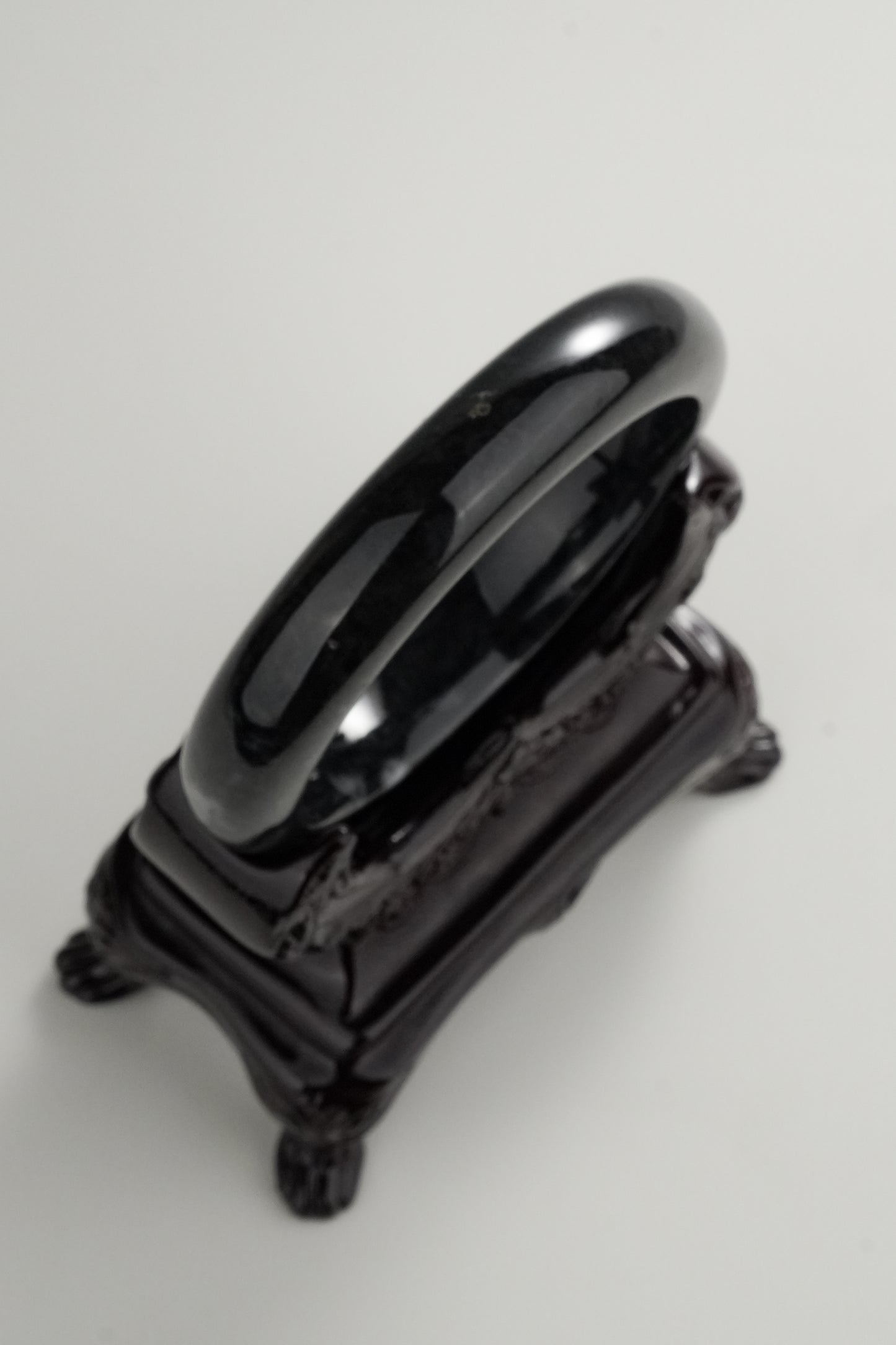 #0323 Black Jade Bangle Size 58.5