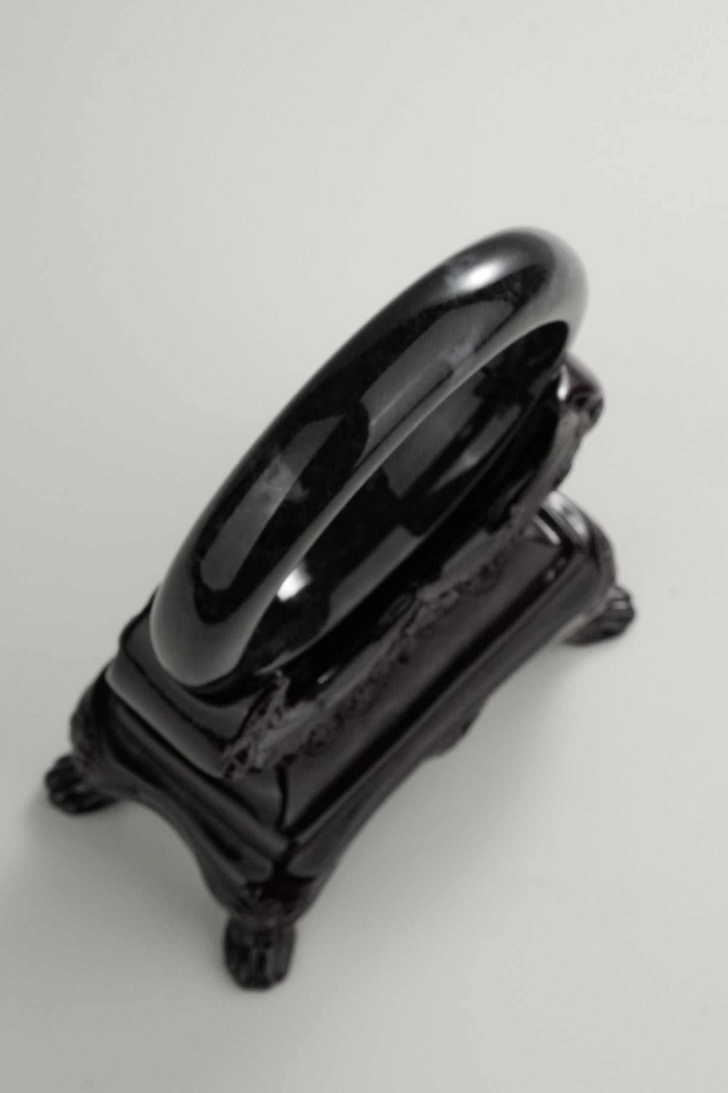 #0323 Black Jade Bangle Size 58.5