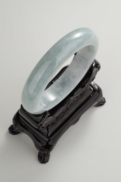 #0330 Light Lotus Green Jade Bangle Size 61.6