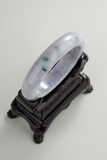 #0332 Spring Lavender Green Jade Bangle Size 57.8