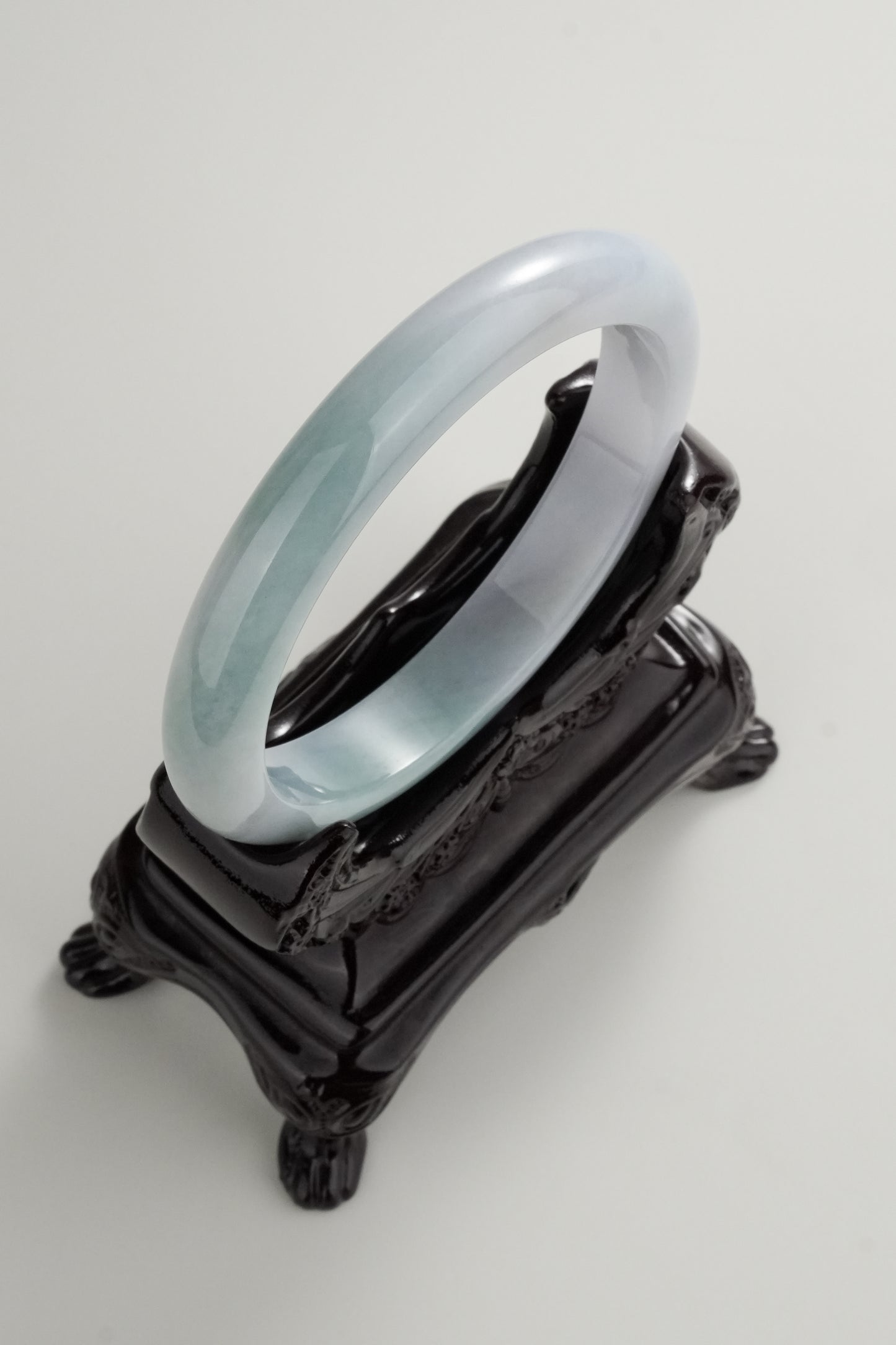 #0333 Bluish Green Jade Bangle Size 62.1