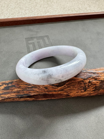 #0313 Lavender Ink Jade Bangle Size 57.3