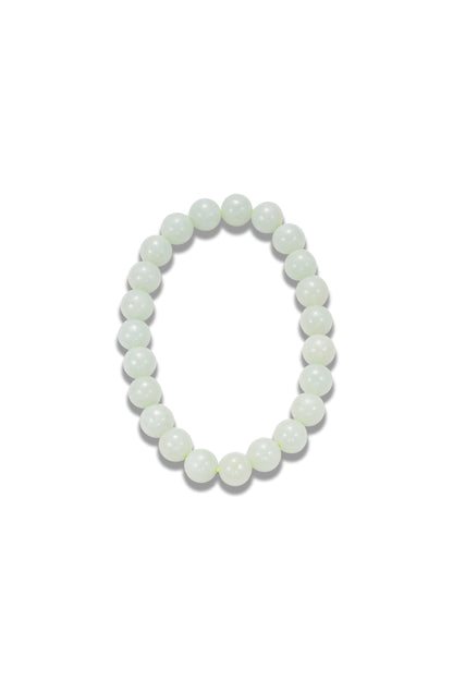 Light Green Jadeite Jade Beads Bracelet