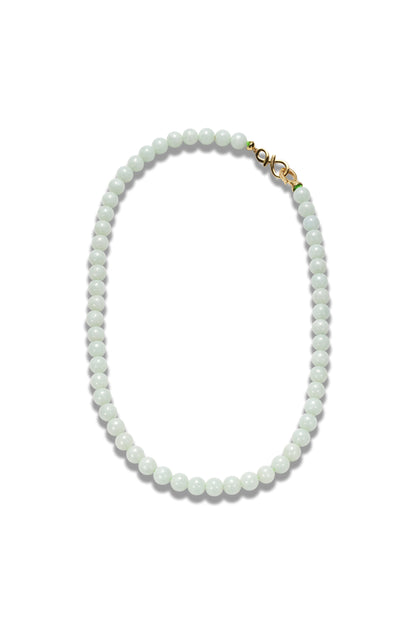 Light Green Jadeite Jade Beads Necklace