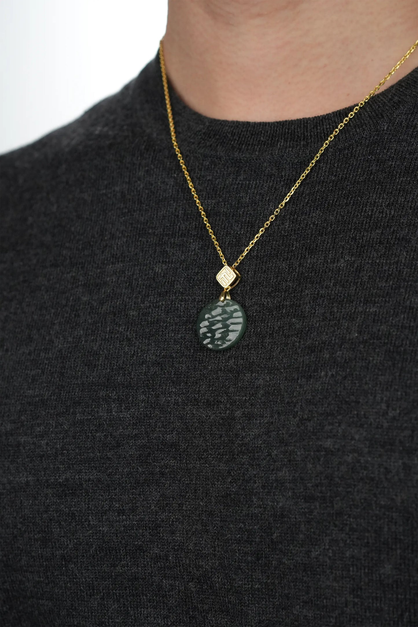 “The West Lake” Jadeite Jade Pendant Necklace