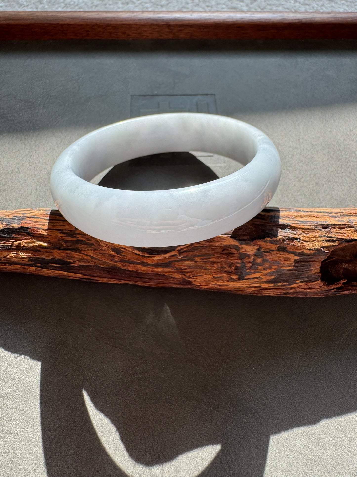 #0341 Bluish Lavender Jade Bangle Size 57.2