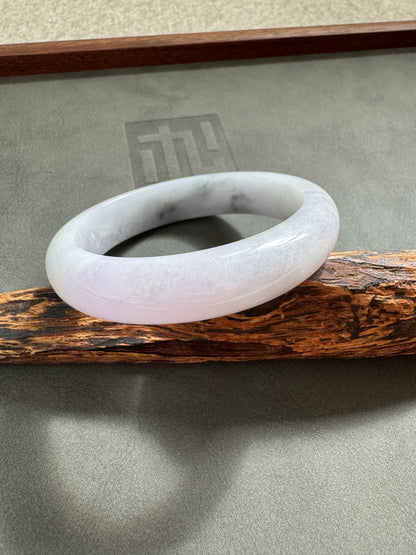#0313 Lavender Ink Jade Bangle Size 57.3