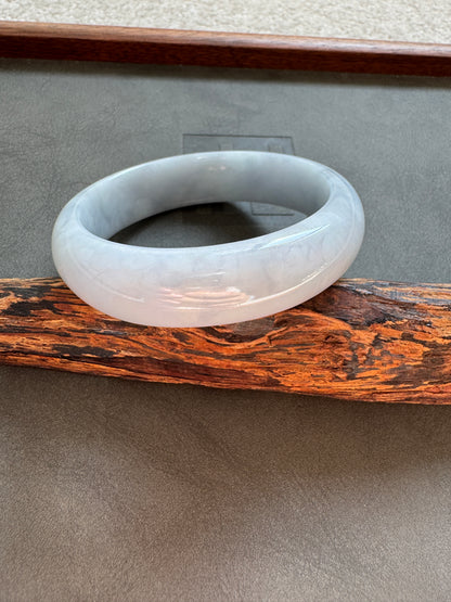 #0341 Bluish Lavender Jade Bangle Size 57.2