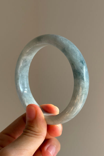 #0457 Blue Jade Bangle Size 58.6