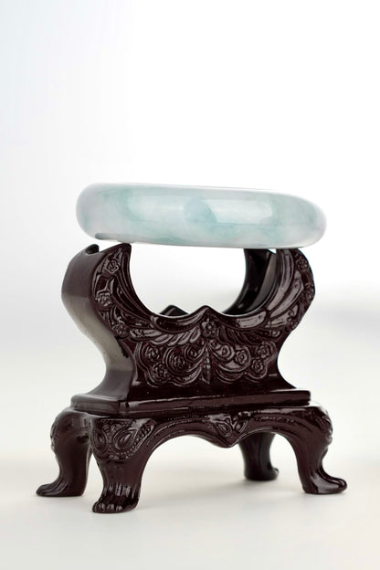 #0182 Bluish Green Jade Bangle Size 57.5