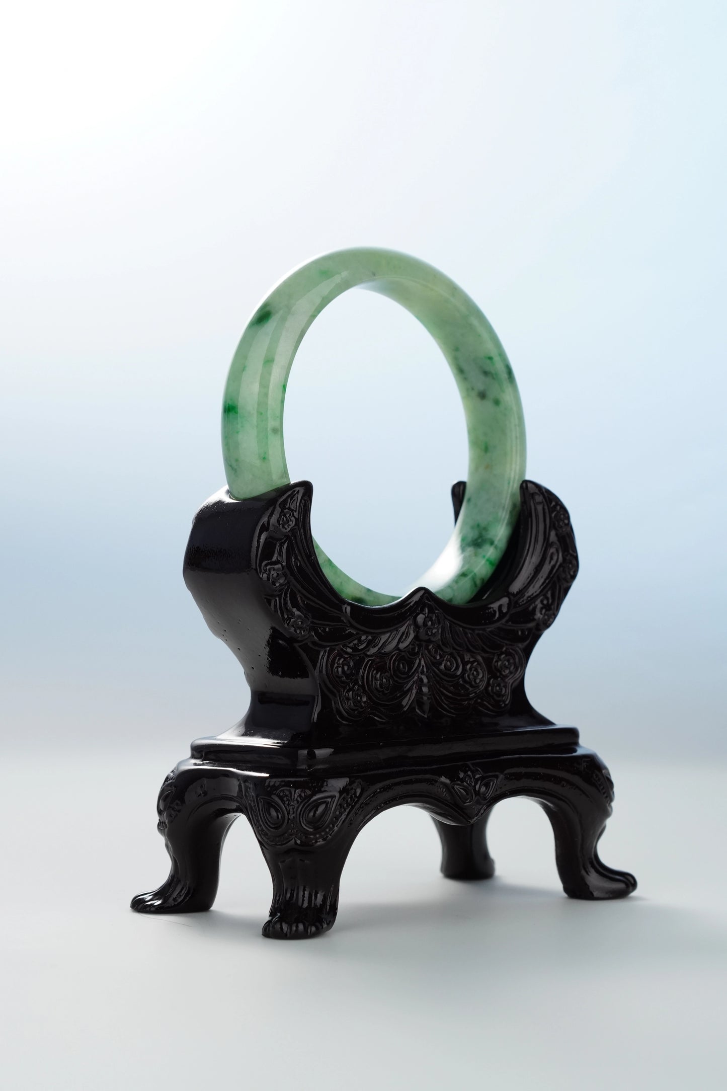 #0113 Rich Green Jadeite Jade Bangle Size 55