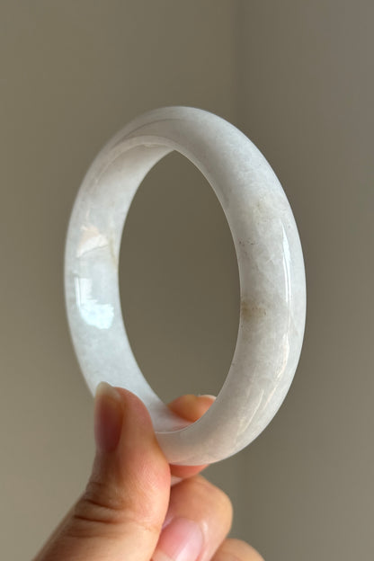 #0404 Light Pink Lavender Jade Bangle Size 56.4