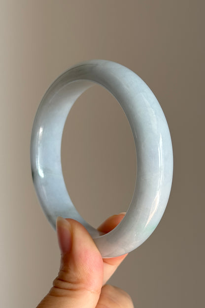 #0407 Baby Blue Jade Bangle Size 57.7