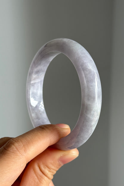 #0337 Icy Lavender Jade Bangle Size 54.2