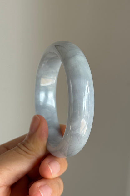 #0341 Bluish Lavender Jade Bangle Size 57.2
