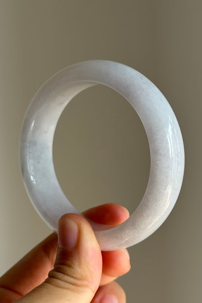 #0419 Icy Pink Lavender Jade Bangle Size 55