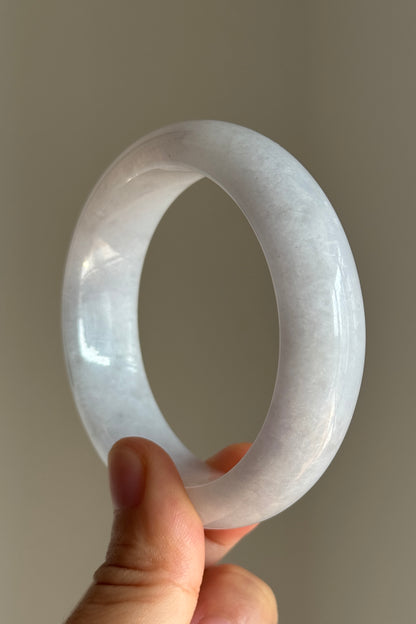 #0419 Icy Pink Lavender Jade Bangle Size 55