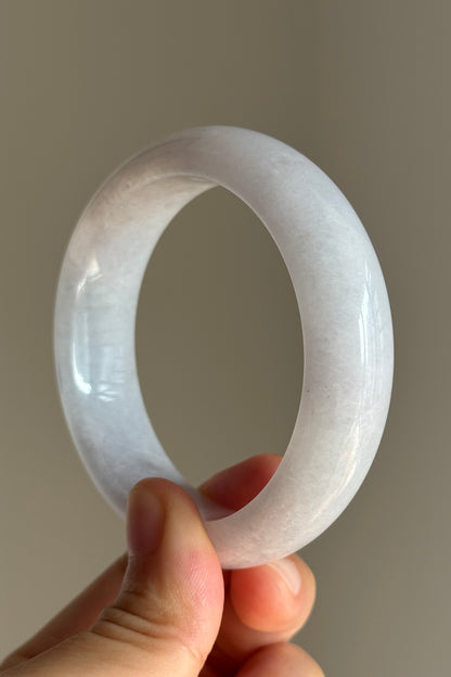 #0419 Icy Pink Lavender Jade Bangle Size 55