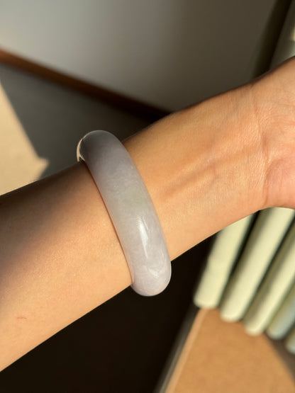 #0419 Icy Pink Lavender Jade Bangle Size 55