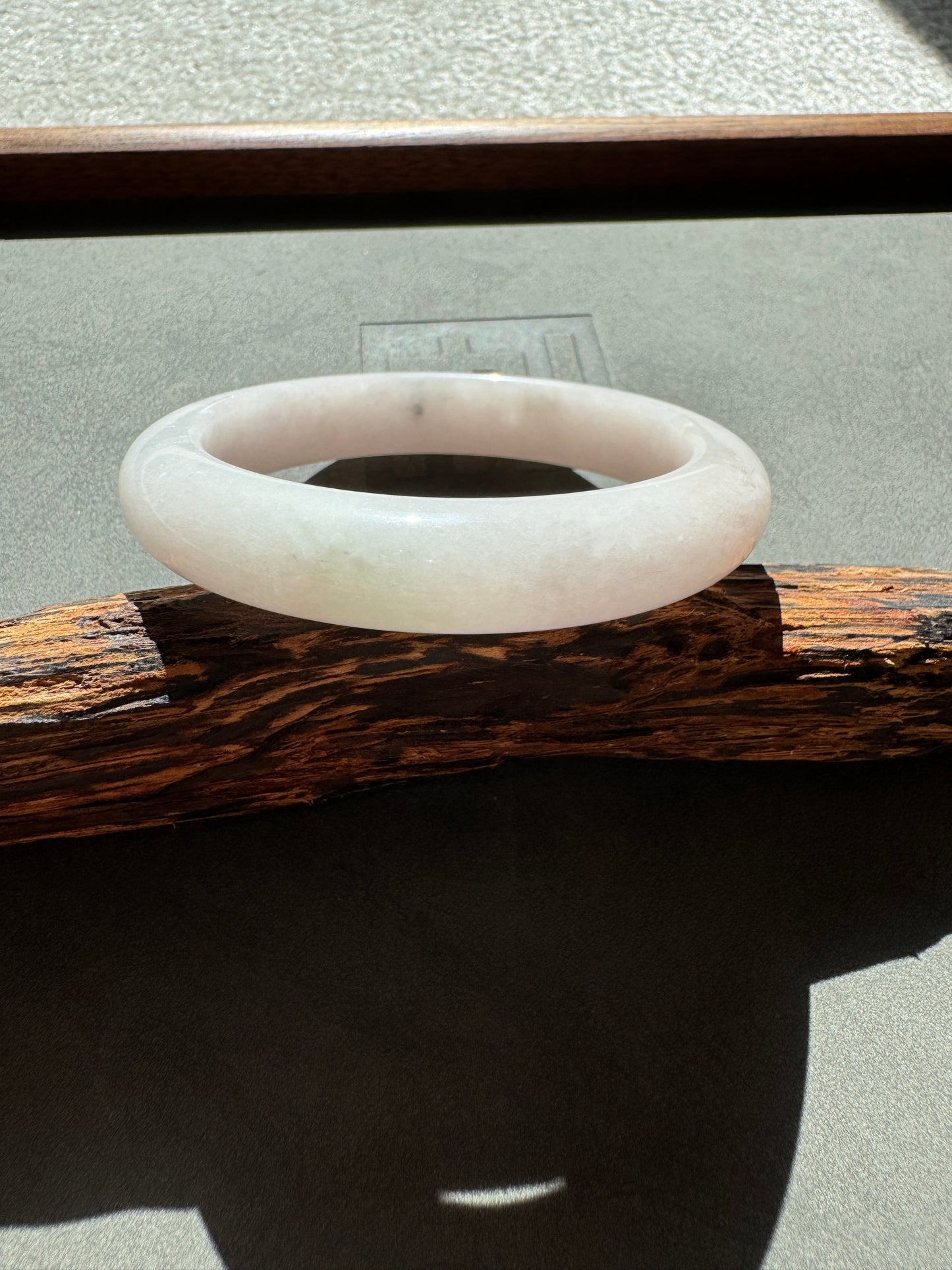 #0351 "Sakura" Pink Lavender Jade Bangle Size 53.7